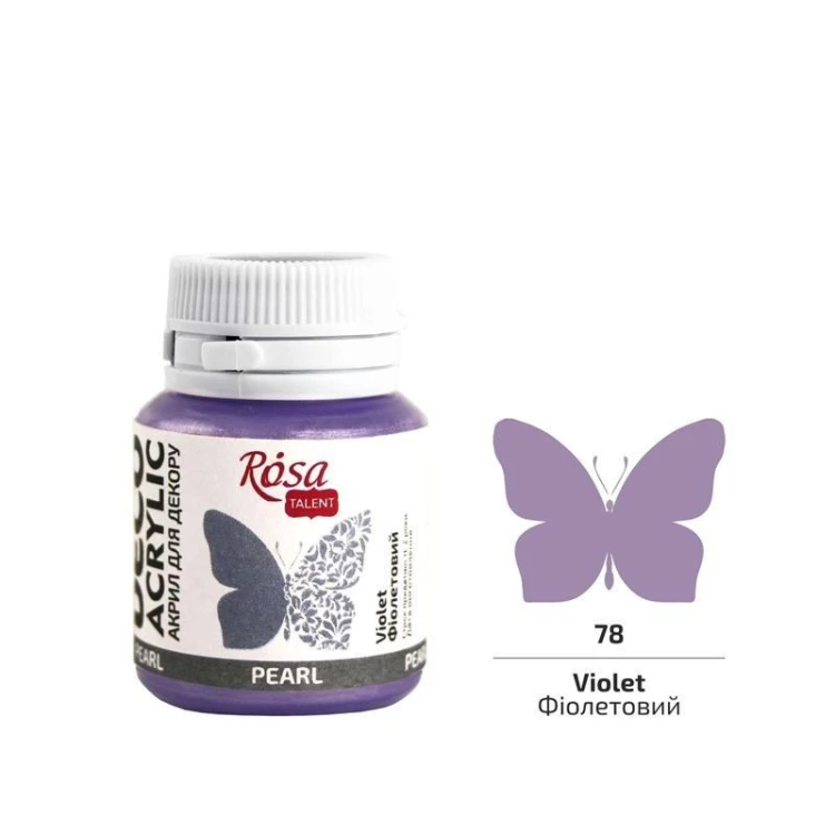 Farba akrylowa perłowa violet 78 20ml, Rosa