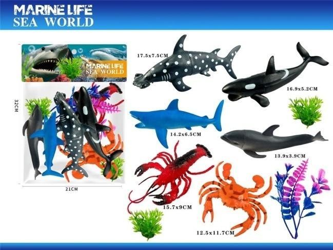 Zwierzęta morskie 6szt, Merkpol