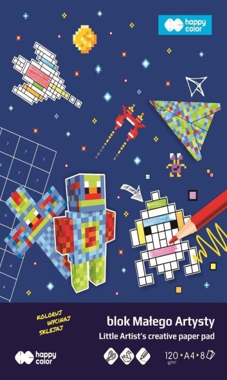 Blok małego artysty A4 8 ark Pixi Planet, GDD