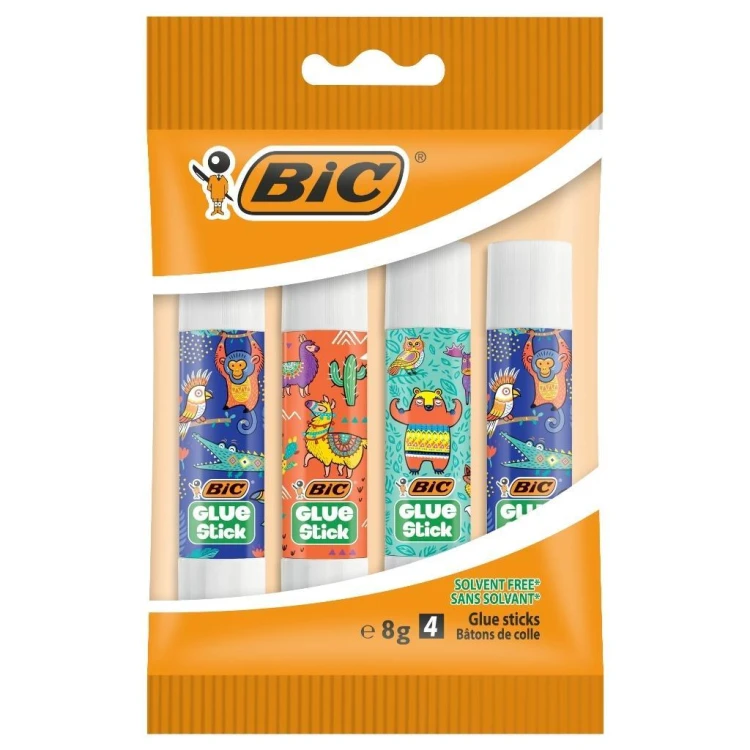 Klej Glue Stick ECOlustions Decor 8g 4szt, BIC