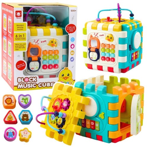 Kostka interaktywna 6w1, Leantoys
