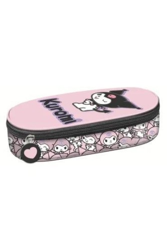 Piórnik z wewnętrzną klapką Kuromi Pink