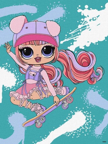 Malowanie po numerach - Tweens LOL Skate Dance ..