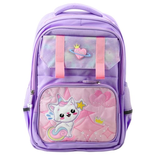 Plecak szkolny Kotek fiolet 20L, Leantoys