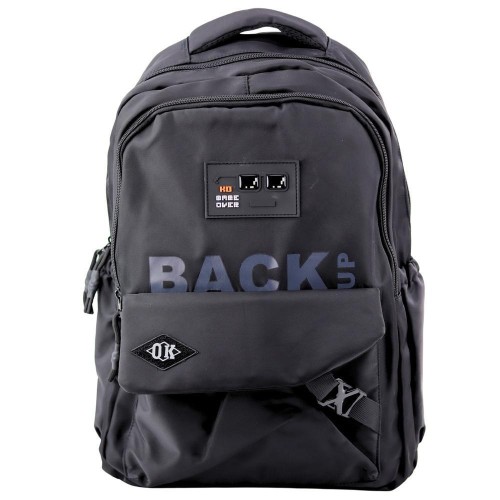 Plecak szkolny 6 kieszeni Back Up czarny 23L