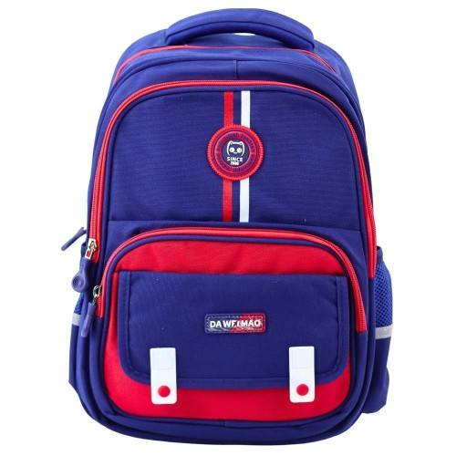 Plecak szkolny granatowo czerwony 20L, Leantoys