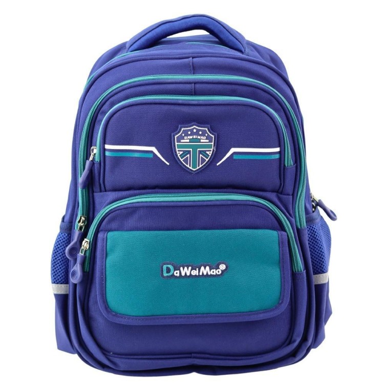 Plecak szkolny granatowo zielony 20L, Leantoys