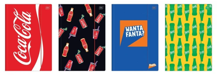 Teczka A4 z gumką Mat+UV Coca Cola (10szt)
