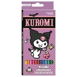 Kredki ołówkowe trójkątne Kuromi 12 kolorów