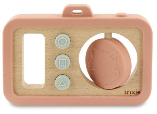 Drewniany silikonowy aparat dla niemowląt