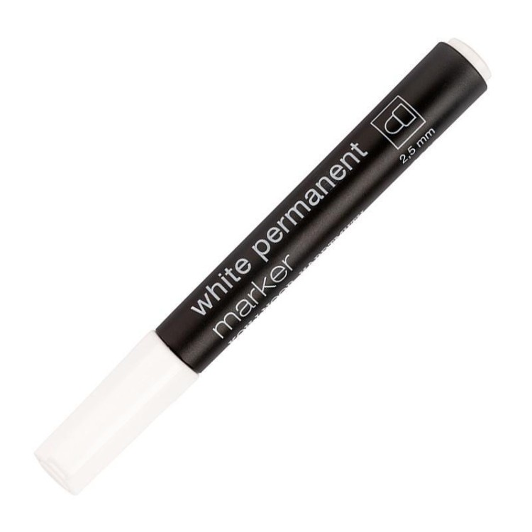 Marker permanentny 2,5mm biały, Koh-I-Noor