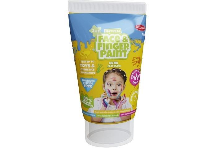 Farba dla malowania palcami żółta 65ml, Boti