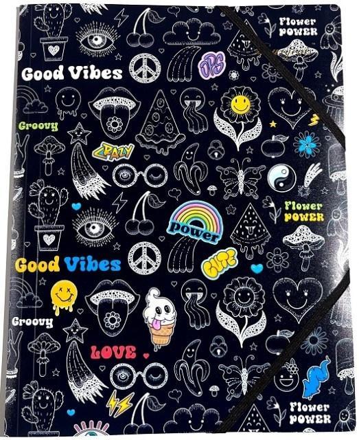 Teczka A4+ plastikowa z gumką Good Vibes, Fresh