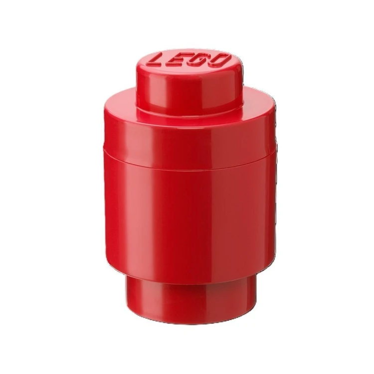 Pojemnik klocek Lego okrągły czerwony, NHG