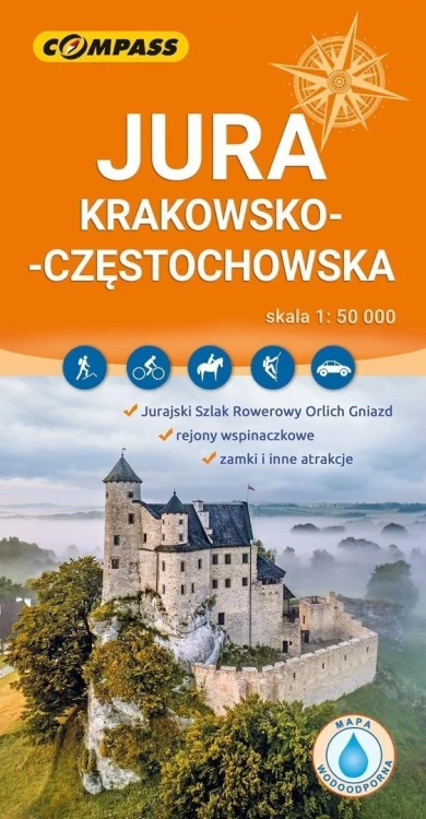 Mapa tur. - Jura Krakowsko-Częstochowska lam.