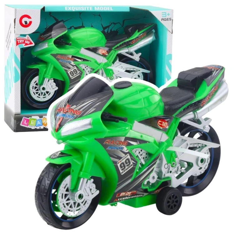 Motor wyścigowy z napędem zielony, Leantoys