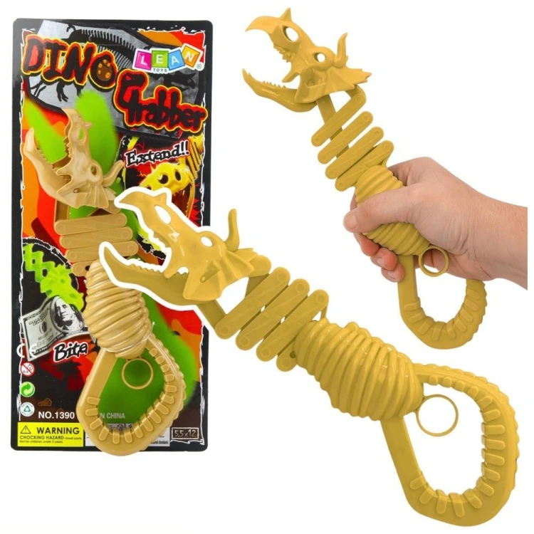 Gryzący szkielet dinozaura pistolet chwytak brąz