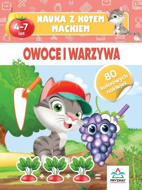 Nauka z kotem Maćkiem. Owoce i warzywa