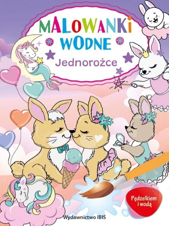 Pędzelkiem i wodą. Malowanki wodne. Jednorożce