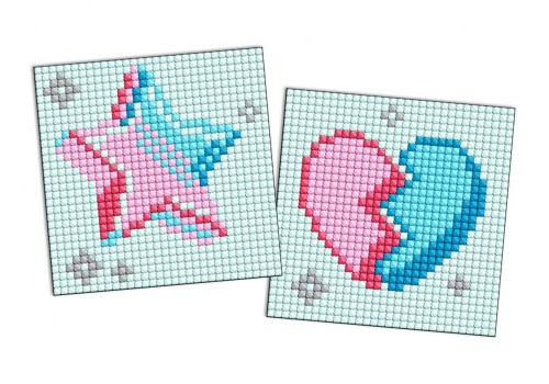 Diamentowa mozaika na magnes - LOL Gwiazda 9x9cm