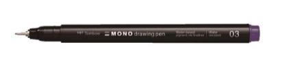 Cienkopis mono drawing 0,35mm fioletowy, Tombow