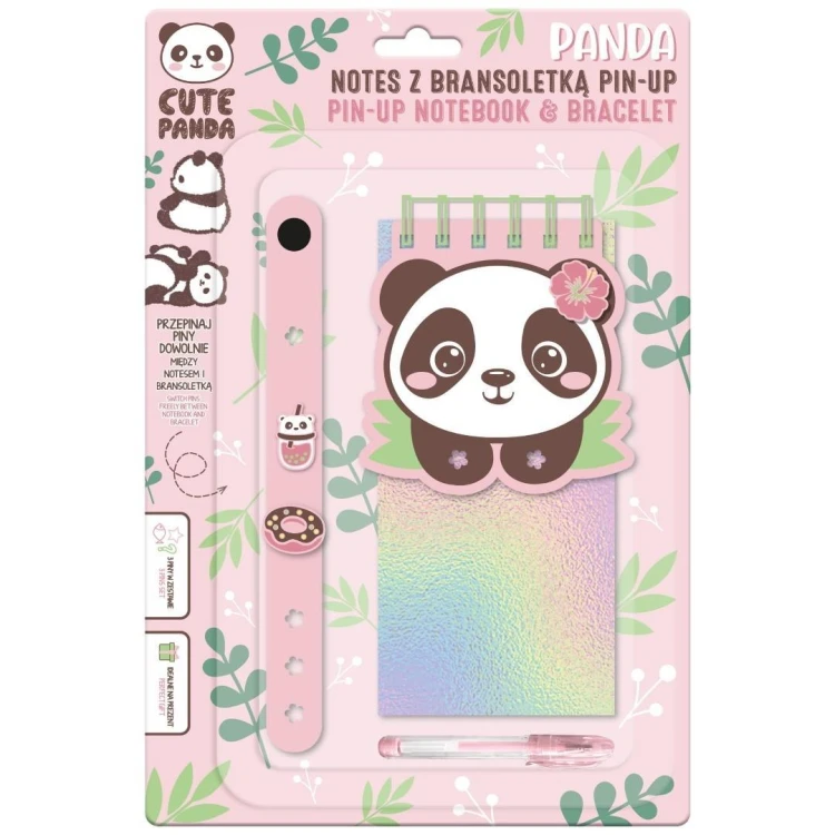 Notes z bransoletką pin-up panda, DERFORM
