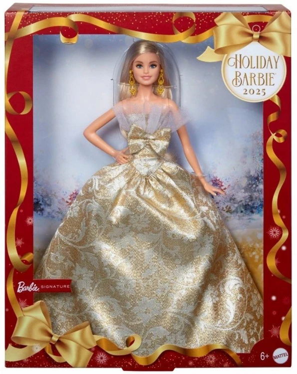 Barbie Świąteczna Lalka kolekcjonerska Blondynka
