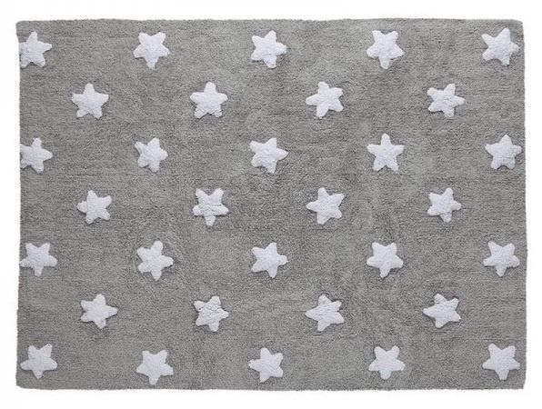 Dywan Bawełniany Grey Stars White 120x160cm