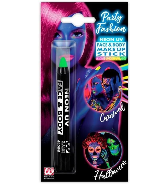 Kredka neonowa do makijażu Aqua zielona, Widmann