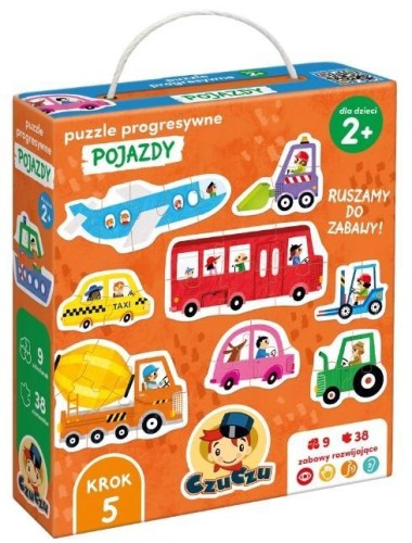 CzuCzu Puzzle progresywne Pojazdy dla dzieci 2+