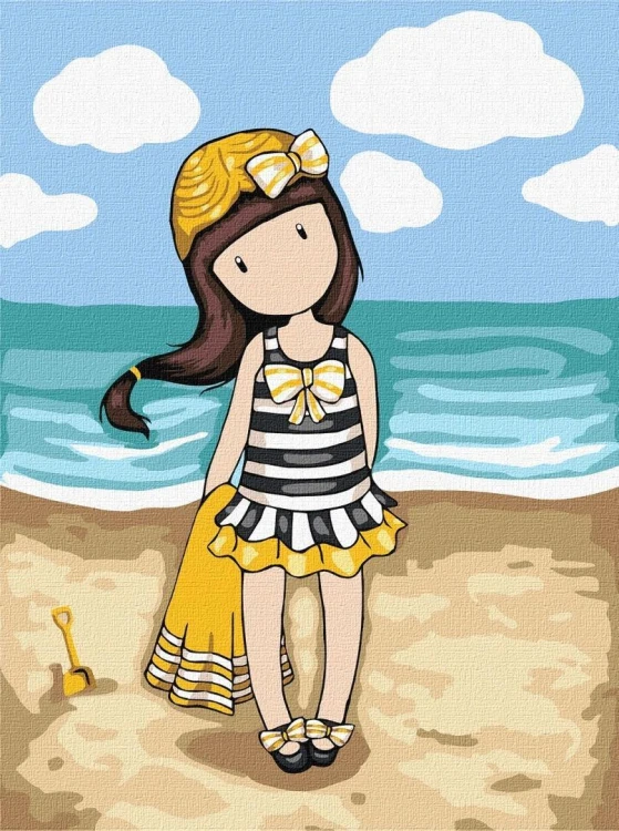 Malowanie po numerach - Beach Belle Kids 30x40cm