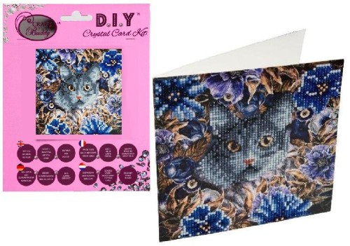 Diamentowa mozika Koty i kwiaty 18x18cm, Pro Kids
