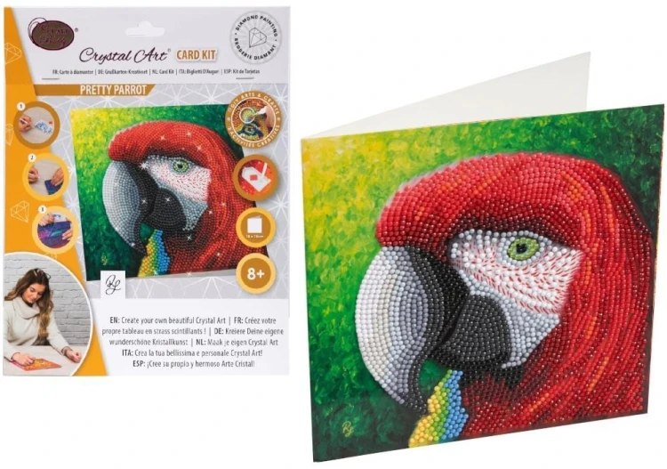 Diamentowa mozika Papuga 18x18cm, Pro Kids