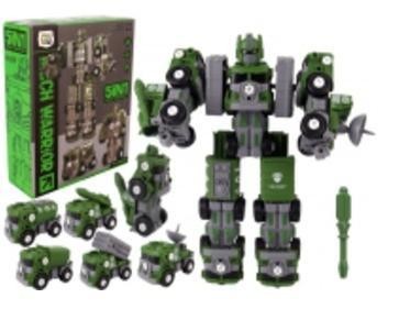Robot 5w1 skręcany zielony, Pro Kids