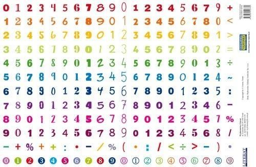 Naklejki cyfry 240szt, LITERAT