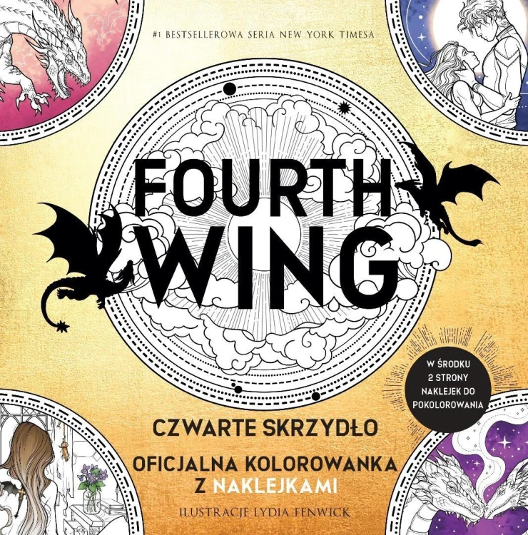 Fourth Wing Czwarte Skrzydło Oficjalna kolorowanka