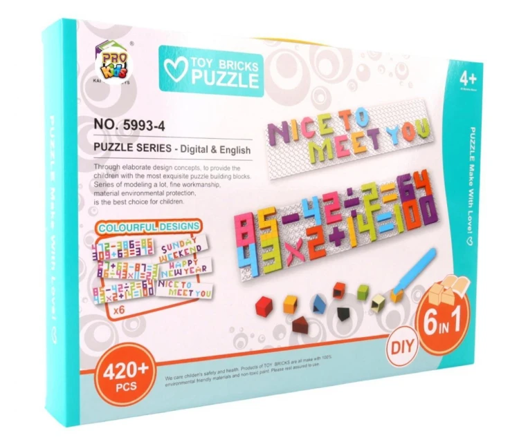 Puzzle klocki edukacyjne układanka, Pro Kids