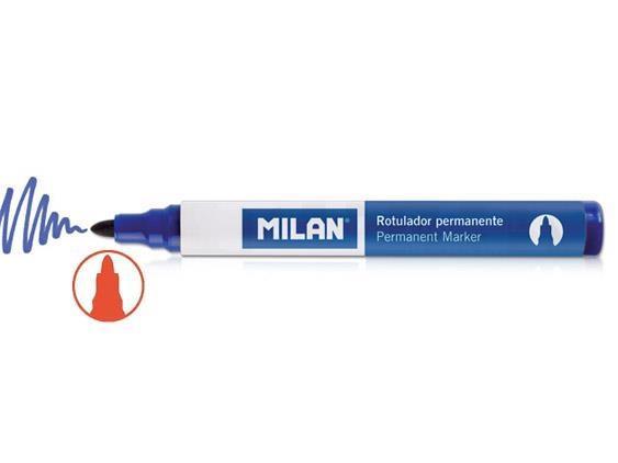 Marker permanentny okragły czerwony (12szt) MILAN