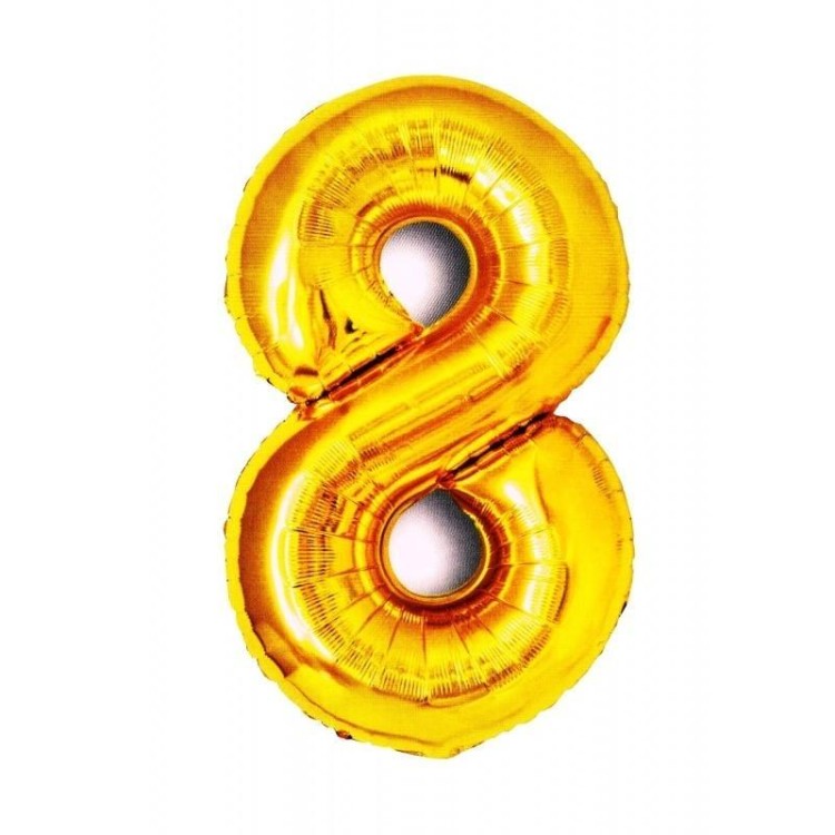 Balon foliowy złoty 8