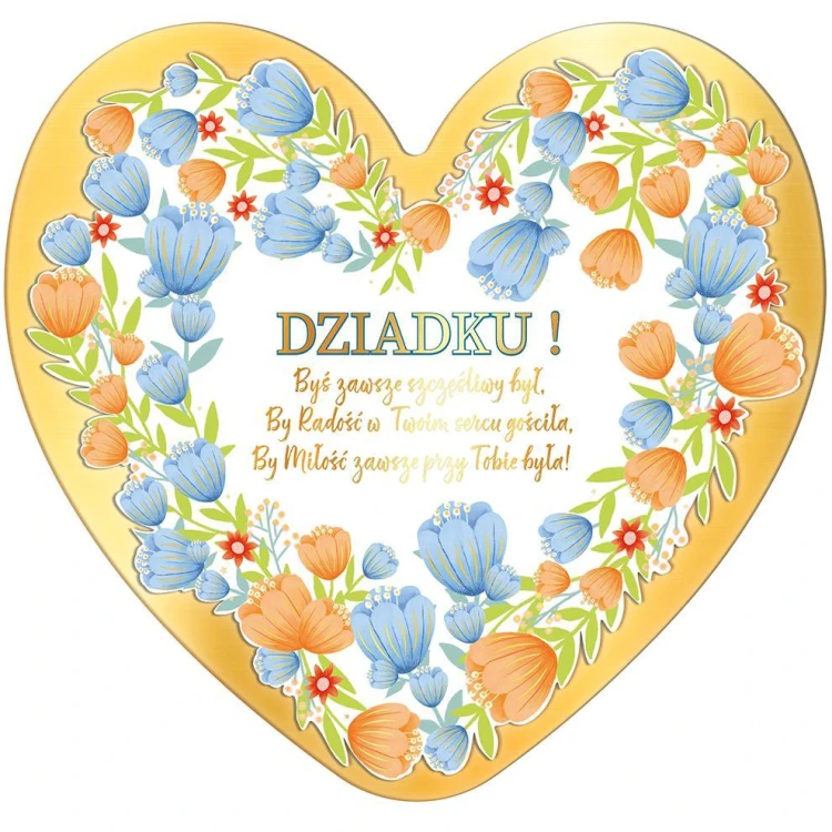 Laurka dwustronna Serce Dziadek - Magiczne kwiaty