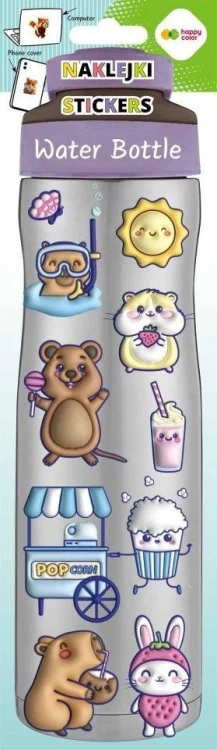 Naklejki Water Bottle Kapibara 83x286 HAPPY COLOR