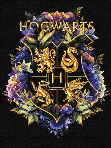 Malowanie po numerach -Herb Hogwartu metal 3040cm