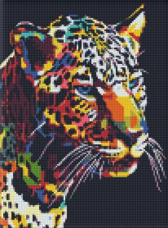 Diamentowa mozaika - Jaguar pop-art 3040cm, Ideyka