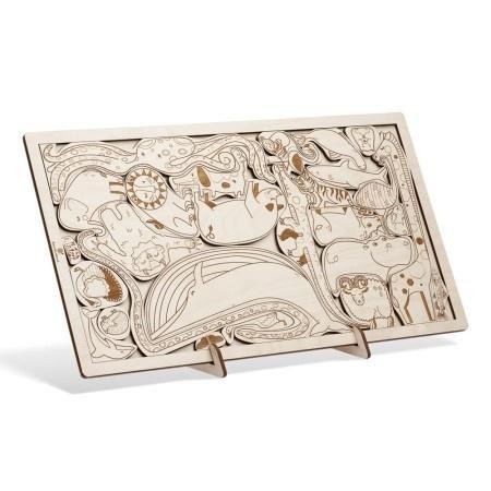 Puzzle drewniane - Abecadło z ZOO wypadło