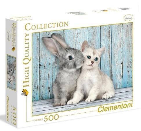 Puzzle 500 HQ Kotek i Królik, Clementoni