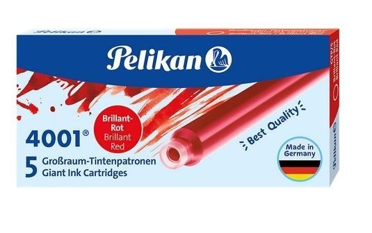 Naboje długie GTP/5 czerwone, PELIKAN