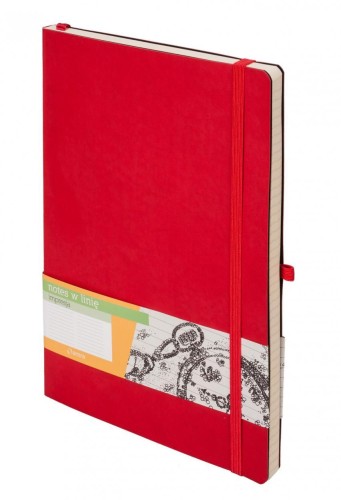 Notes B5 Linia Impresja Czerwony ANTRA, Antra