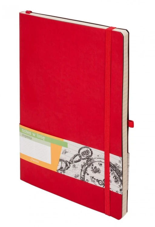 Notes B5 Linia Impresja Czerwony ANTRA, Antra