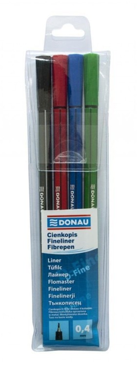 Cienkopisy 0,4mm 4szt, Donau
