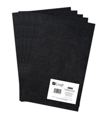 Filc poliestrowy A4 black 5szt, Dalprint